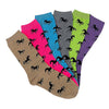 AWST Int'l. Ladies' "Lila" Horses All Over Crew Socks- 6 Pack - Breeches.com