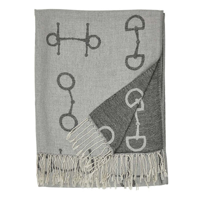 AWST Int ''Lila''Snaffle Bit Pashmina- Black - Breeches.com
