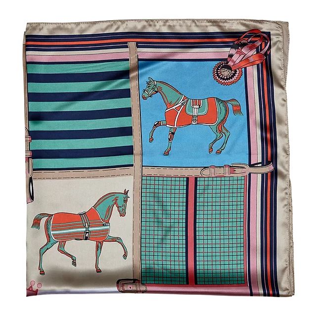 AWST Int'l Horse in Blankets Silky Scarf - Breeches.com