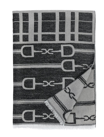 AWST Int'l Acrylic Cashmere Snaffle Bit Scarf/Shawl- 75" x 26.5" - Breeches.com