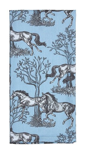 AWST Int'l "Lila" Blue Toile Flour Sack Kitchen Towel - Breeches.com
