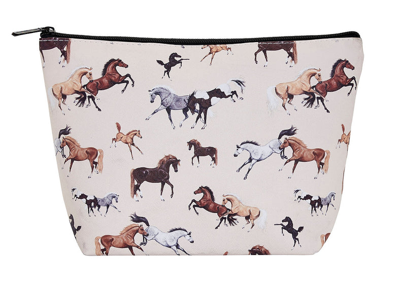 AWST Int'l "Lila" Horses All Over Large Cosmetic Pouch - Breeches.com