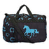 AWST Int “Lila” Travel Duffle Bag- Black/Turquoise Horseshoe - Breeches.com