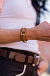AWST Int'l Leather w/Gold Tone Snaffle Bit Bracelet - Breeches.com