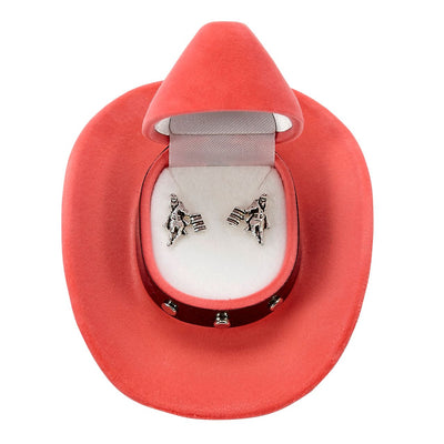 AWST Int'l Sterling Silver & CZ Horseshoe Earrings - Breeches.com