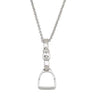 AWST Int'l Rhodium English Stirrup Necklace - Breeches.com