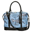 AWST Int'l "Lila" Blue Toile Pattern Travel Bag w/ Tassel - Breeches.com