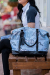 AWST INT’L “LILA” BLUE TOILE PATTERN TRAVEL BAG W/TASSEL - Breeches.com