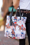 AWST Int'l "Lila" Jumper Pattern Tote Bag w/ Tassel - Breeches.com