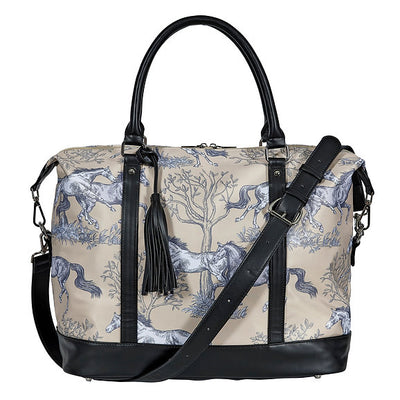 AWST Int'l "Lila" Toile Pattern Travel Bag w/ Tassel - Breeches.com