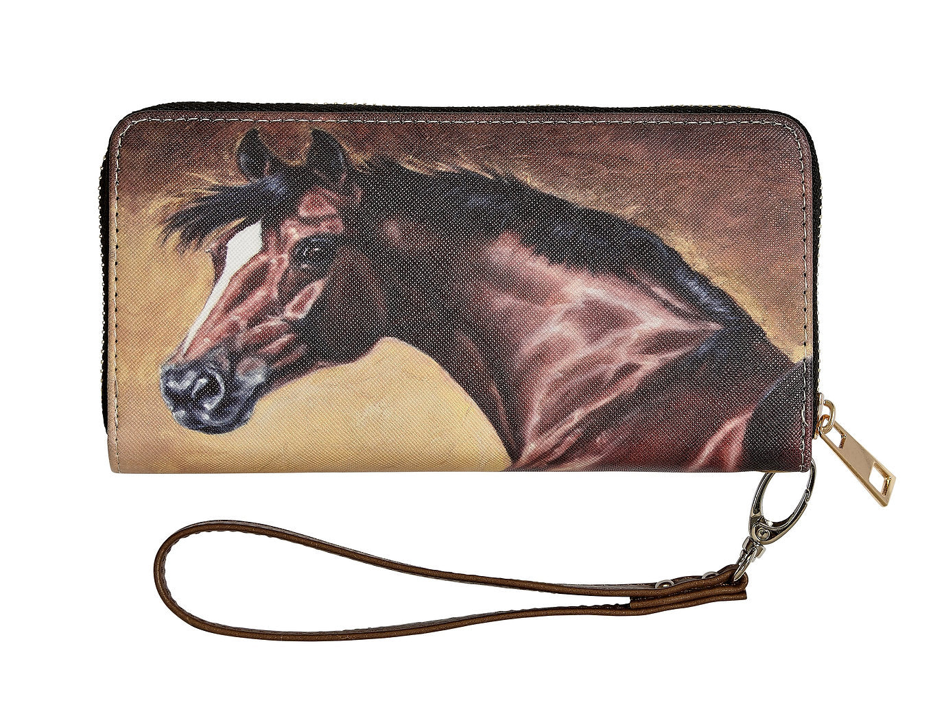 AWST Int'l "Lila" Bay Horse Head Clutch Wallet - Breeches.com