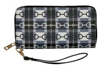 AWST Int'l "Lila" Snaffle Bit Plaid Clutch Wallet - Breeches.com
