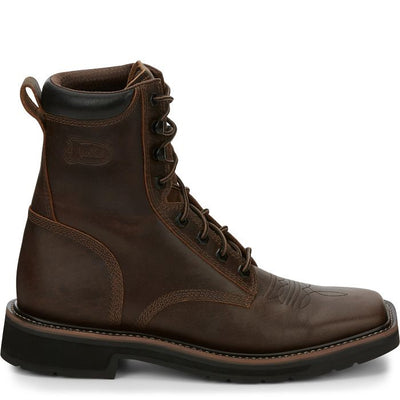 Justin Men's Pulley Lace-Up Work Boot w/ Steel Toe - Breeches.com