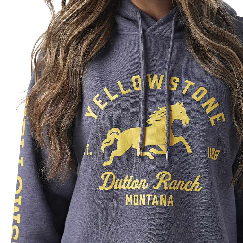 Yellowstone by Wrangler Ladies Dutton Ranch Cropped Sweatshirt - Breeches.com