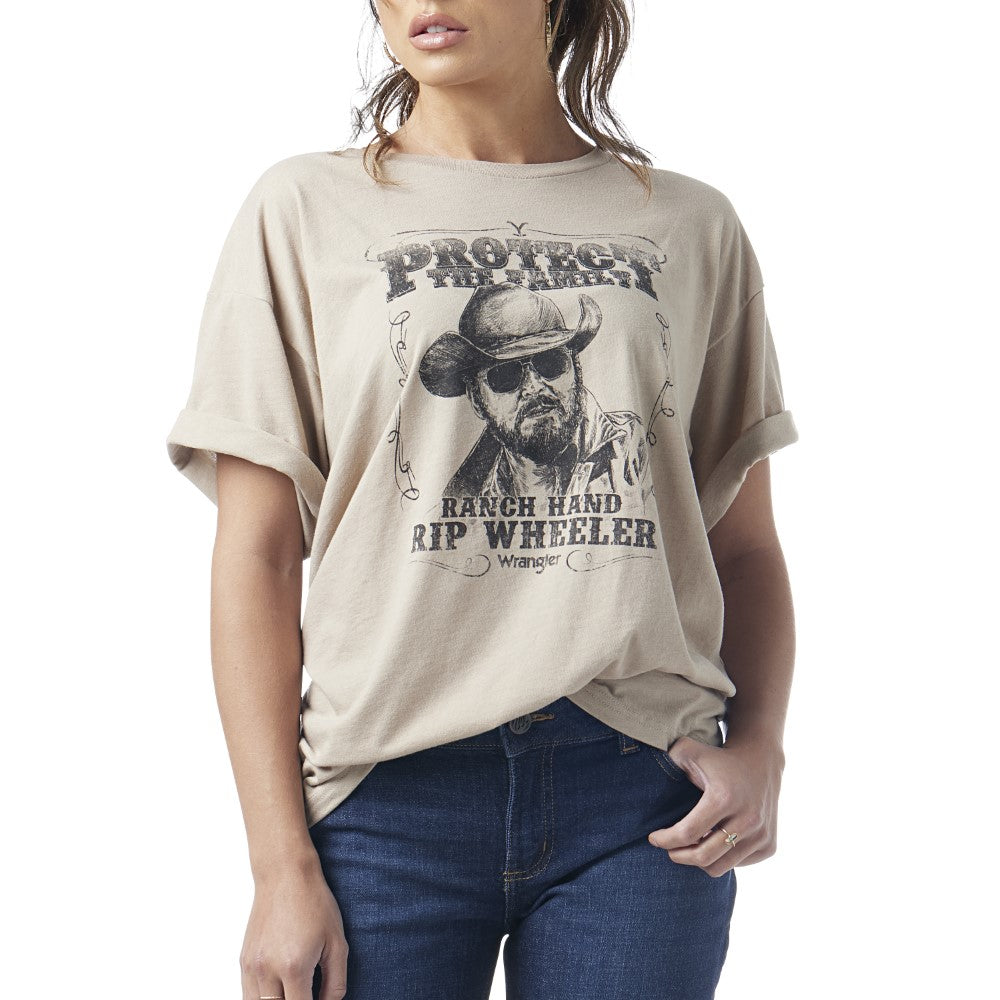 Yellowstone by Wrangler Ladies Rip Wheeler Oversized T-Shirt - Breeches.com