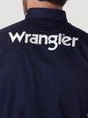 Wrangler® Logo Long Sleeve Shirt- Navy