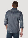 Wrangler Mens Authentic Cowboy Cut® Work Shirt- Antique Blue