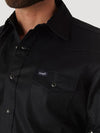 Wrangler Mens Authentic Cowboy Cut® Work Shirt- Black