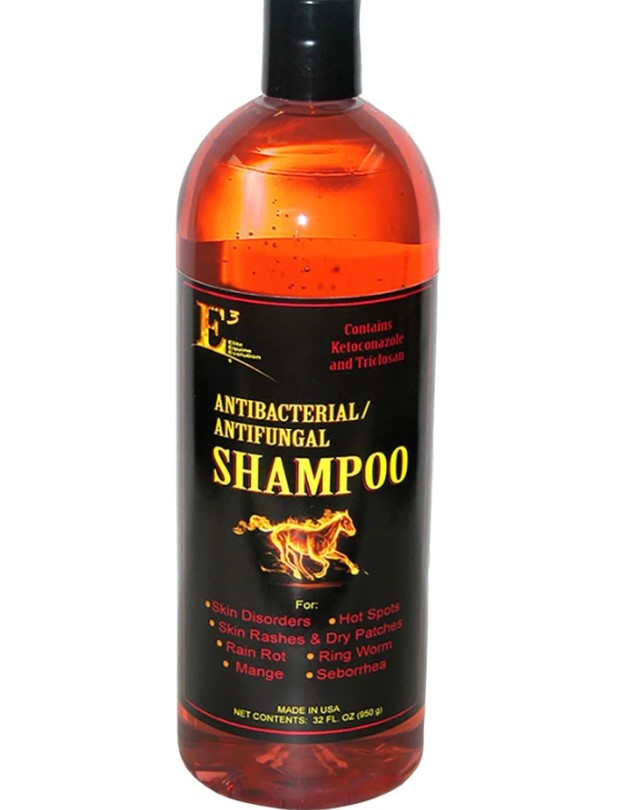 E3 Antibacterial/Antifungal Shampoo For Horses- 32 oz - Breeches.com