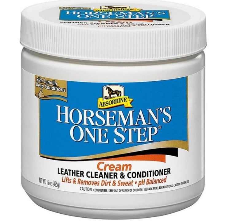 Absorbine Horseman's One Step Cream Leather Cleaner & Conditioner- 15 oz - Breeches.com