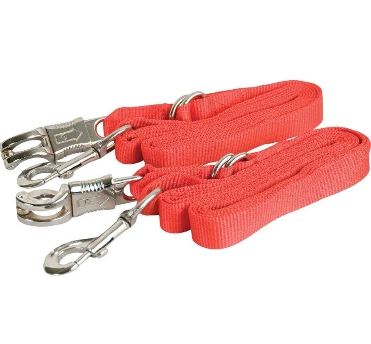 Double Ply Adjustable Nylon Trailer Ties | Ideal For Multiple Tying Locations Quick Release Panic Snap Adjustable Length Easy Attachment Horse S Halter