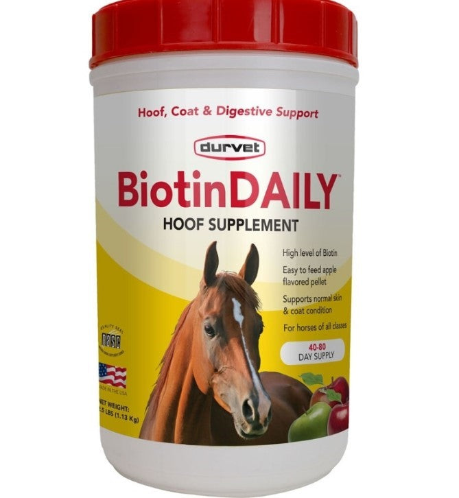 Durvet Biotin Daily Hoof Supplement- Apple- 2.5 lb - Breeches.com