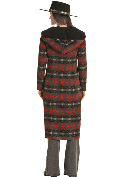 Panhandle Ladies Aztec Wool Long Coat - Breeches.com