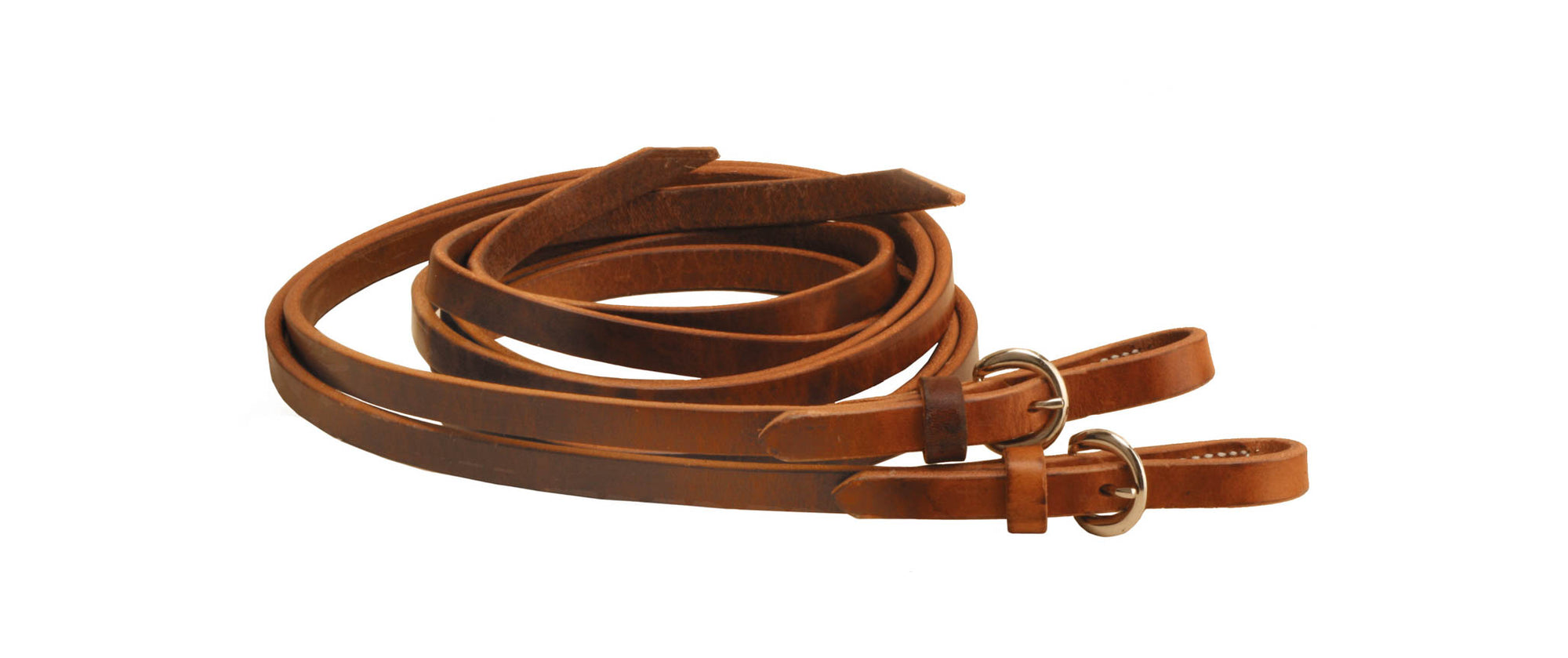 Tory Leather 5/8 X 7 Single Ply Rein With Nickel Buckle End- Harness Leather_1