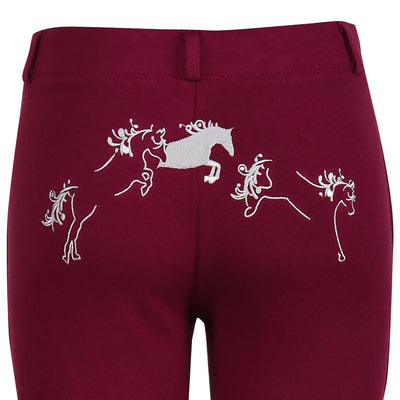 TuffRider Children's Whimsical Horse Embroidered Pull-On Jodhpurs_25