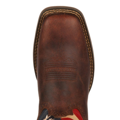 Rebel™ By Durango® Patriotic Pull-On Western Flag Boot - Breeches.com