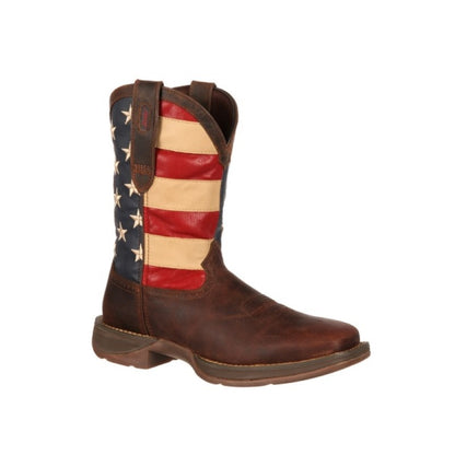 Rebel™ By Durango® Patriotic Pull-On Western Flag Boot - Breeches.com