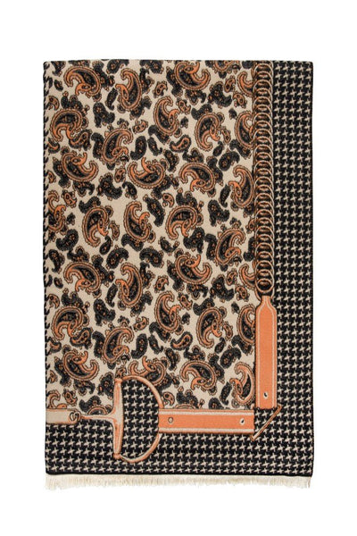 AWST Int'l Acrylic Cashmere Snaffle Bit and Houndstooth Scarf/Shawl - Breeches.com