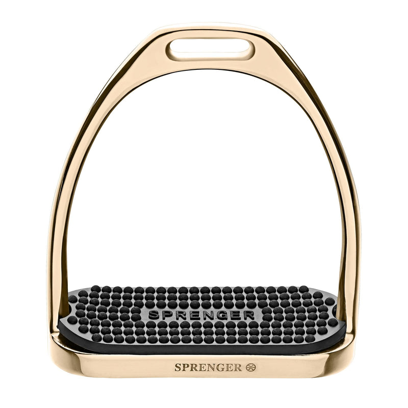 Herm Sprenger Gold Fillis Stirrups with Black Pad