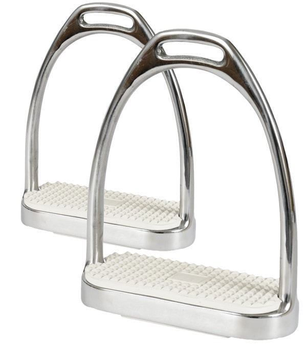 Jacks Imports Stainless Steel Fillis Stirrups with White Pads_346