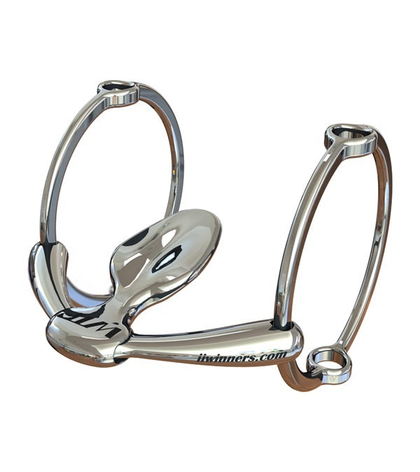 WTP (Winning Tongue Plate) Polo Gag Bit with Extended Plate 100mm Rings_502