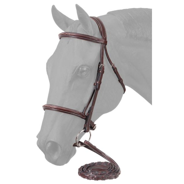 EquiRoyal Premium Padded Fancy Stitched Raised English Bridle - Breeches.com