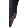 Tough-1 Black Felt Saddle Pad W/Tooled Medium Oil Wear Leathers Black 31X32 - Breeches.com