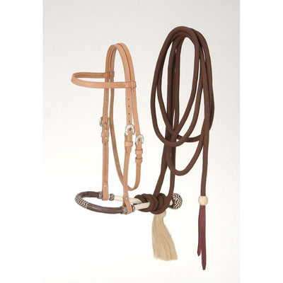 Royal King Brow band Headstall Bosal/Cotton Cord Mecate Set - Breeches.com