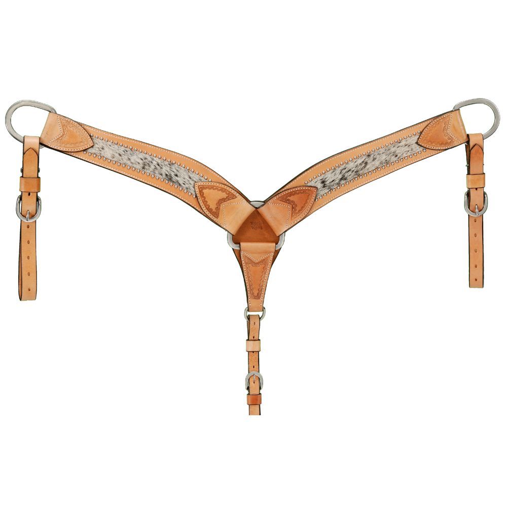 Shaped Breastcollar W/Spotted Hair Overlay - Breeches.com