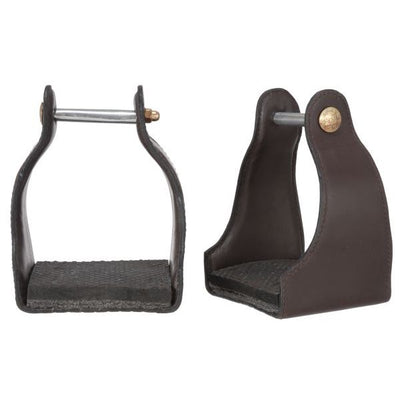 Royal King Leather Covered Endurance Stirrup - Breeches.com
