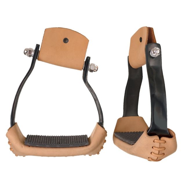 Tough-1 Aluminum Angled Stirrups - Breeches.com