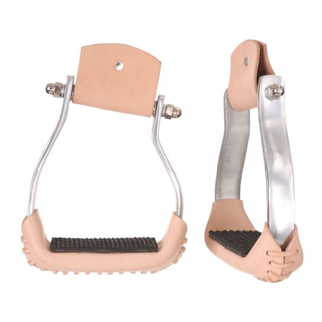 Tough-1 Aluminum Angled Stirrups - Breeches.com