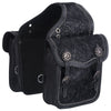 Leather Floral and Oak Leaf Tooled Saddle Bag - Breeches.com