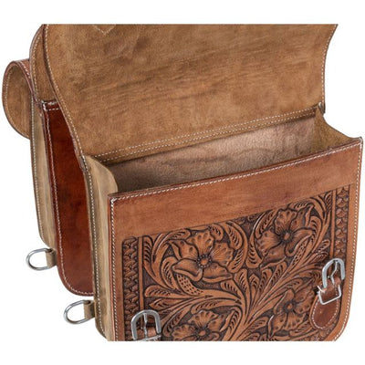 Tough-1 Floral Tooled Saddle Bag - Breeches.com