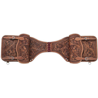 Tough-1 Floral Tooled Saddle Bag - Breeches.com