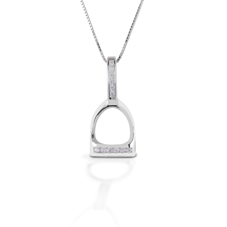 Kelly Herd Large English Stirrup Necklace - Sterling Silver