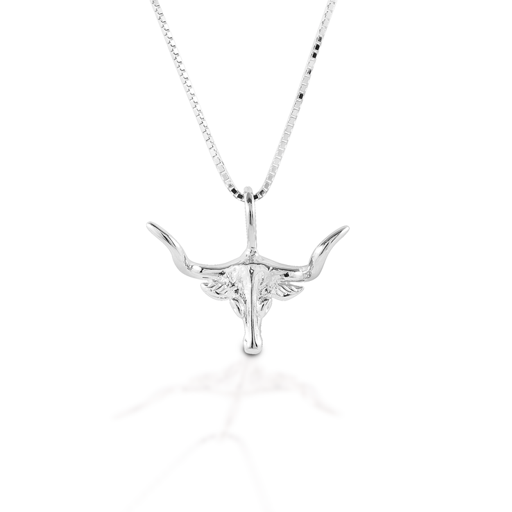 Kelly Herd Small Longhorn Necklace - Sterling Silver