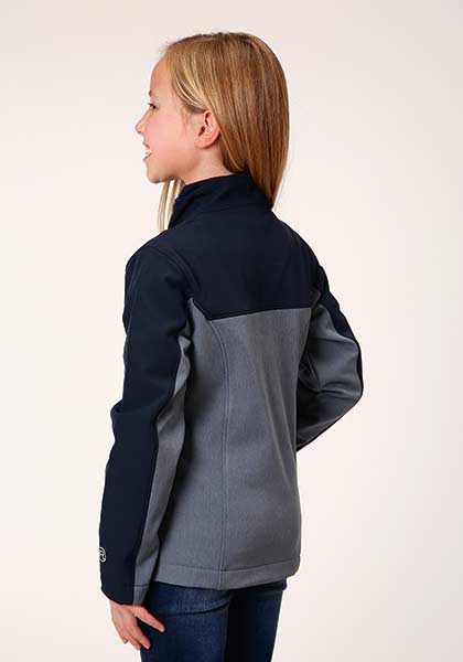 Roper Girls Tech Series Pieced Grey SoftShell Jacket - GREY XS - Breeches.com
