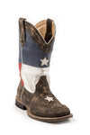 Roper Little Kids American Flag W/Sanded Leather/ Square.Toe Boots - Breeches.com