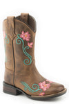 Roper Little Kids Brown Oily Leather Upper Boots - Breeches.com